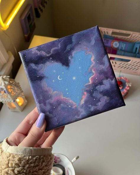 Shelly Clouds | POLL: which heart themed mini canvas has been your favourite so far? 💌 | Instagram Shelly Clouds, Canvas Art Painting Abstract, Owl Canvas, Heart Canvas, Simple Canvas Paintings, Canvas Painting Tutorials, Heart Themed, Canvas Painting Designs, Small Canvas Art