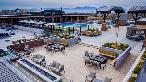 Rooftop Amenities, Terrace Landscape, Pool Rooftop, Development Architecture, Apartment Rooftop, Streetscape Design, Apartment Pool, Architecture Design Studio, Washington Seattle