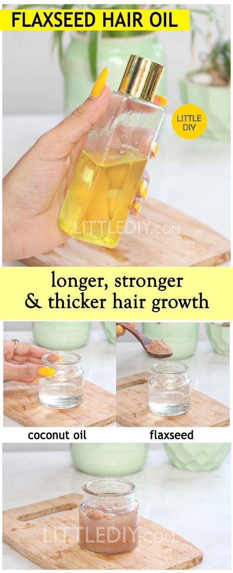 Flax Seeds For Hair Growth, Flaxseed Oil For Hair, Hair Growth Gummies, Diy Haircare, Coconut Oil Hair Growth, Homemade Goods, Hair Facts, Biotin Hair Growth, Thick Hair Growth