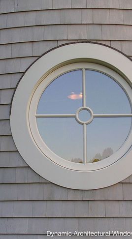 Circle Window Exterior, Round Windows Ideas, Circle Window Design, Round Window Design, Port Hole Window, Circle Windows, Vents Design, Octagon Window, Window Modern