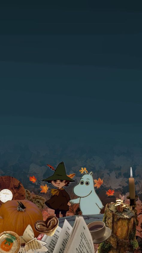 #fall #moomin #snufkin #darkfall Moomin Snufkin, Moomin Wallpaper, Moomin Valley, Stardew Valley, Fall Wallpaper