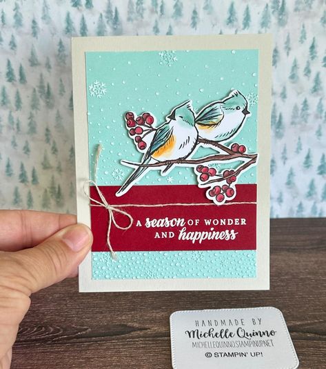 Snowy Background, Winter Birds, Falling Snow, Homemade Holiday, Winter Birthday, Winter Bird, Bird Theme, Designer Series Paper, Bird Cards