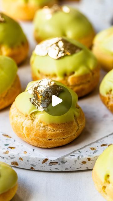 Camila Hurst on Instagram: "Pistachio Cream Puffs filled with a pistachio pastry cream made with sweetened condensed milk! Because everything tastes better with sweetened condensed milk 💚
The recipe is on my website, it’s under a post called “Christmas puffs”

#pastry #choux #chouxpastry #pastries #pastryart" Pistachio Cream Puffs, Cream Puff Filling, Pistachio Cream, Choux Pastry, Pastry Cream, Pastry Art, Cream Puffs, Sweetened Condensed Milk, Condensed Milk