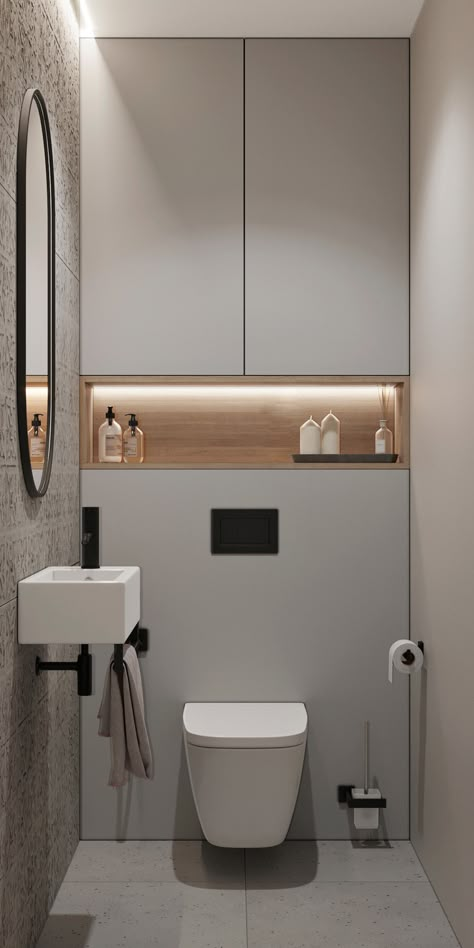 Green Small Bathrooms, Toilet Design Modern, Small Toilet Design, Simple Small Bathroom Ideas, Bathroom Design Small Modern, Toilette Design, Toilet Room Decor, Wc Design, Small Toilet Room