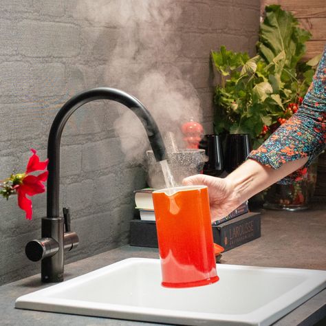 Best boiling water taps 2023: how to pick the right one for your kitchen | Ideal Home Boiling Water Tap, Kitchen Ideals, Carbonated Water, Smart Water, Kitchen Taps, Boiling Water, Water Temperature, Water Tap, Water Filter