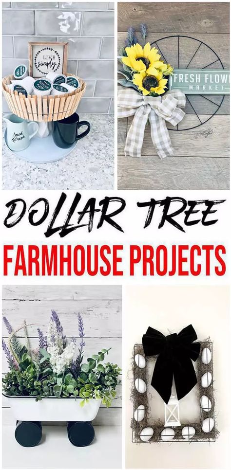 Diy Dollar Tree Farmhouse Decor, Dollar Tree Farmhouse Decor, Dollar Tree Farmhouse, Farmhouse Projects, Diy Farmhouse Ideas, Diy Farmhouse Decoration, Dollar Store Diy Projects, Farmhouse Decor Ideas, Farmhouse Crafts