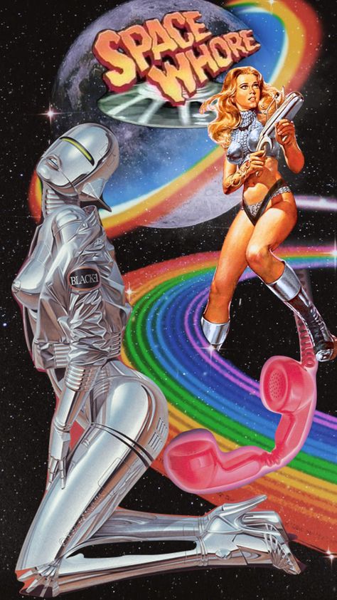 #space #retro #vintage #80s #barbarella #retrofuturism Vintage Futurism, Futurism Art, Space Cowgirl, Wallpaper Retro, Space Girl, Futuristic Art, New Rock, Retro Futuristic, Reality Check