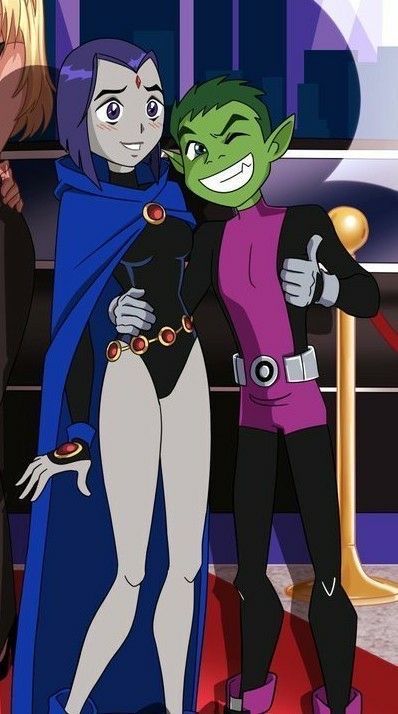 Fansatias Halloween, Raven Titans Costume, Raven And Beastboy Cosplay Costume, Beastboy And Raven Halloween Costume, Beast Boy X Raven Costume, Beast Boy Halloween Costume, Beastboy And Raven Costume, Raven Halloween Costume Teen Titans, Raven And Beastboy Titans Costume