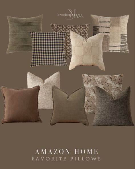 Brooke Morales curated on LTK White Bedding Throw Pillow Ideas, Amazon Throw Pillows, Couch Pillow Arrangement, Printed Pillows, Townhouse Interior, Pillow Combos, House Vibes, Therapist Office, Throw Pillows Living Room