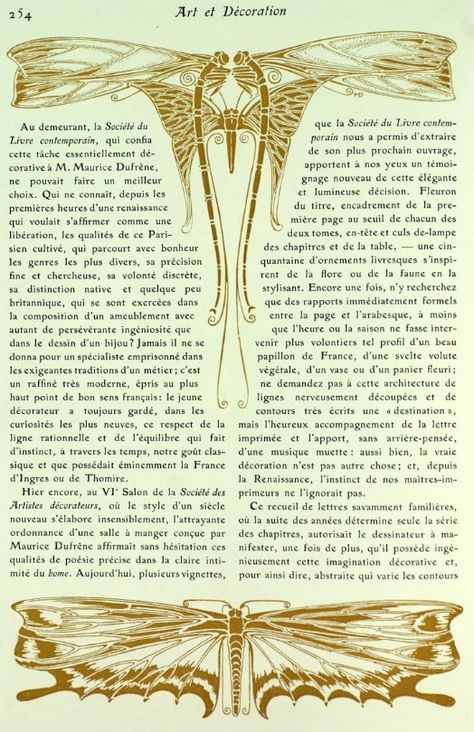 Art et decoration. 1912 Art Nouveau Insects, Art Nouveau Insect, Art Nouveau Beetle, Butterfly Reference, Dragonfly Art Nouveau, Art Nouveau Butterfly, Butterfly Wings Art, Art Nouveau Tattoo, Nouveau Tattoo