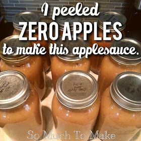 So Much To Make: The No Peeling Applesauce Experience Freezing Applesauce, Chunky Applesauce Recipe, Applesauce Recipes Canning, Canning Applesauce, Canned Applesauce, Homemade Applesauce Recipes, Canning Apples, Slow Cooker Applesauce, Crockpot Applesauce