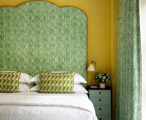 Statement Headboard, Firmdale Hotels, Chelsea Textiles, Headboard Shapes, Bed Stool, Soho Hotel, Kit Kemp, English Home, Headboard Styles