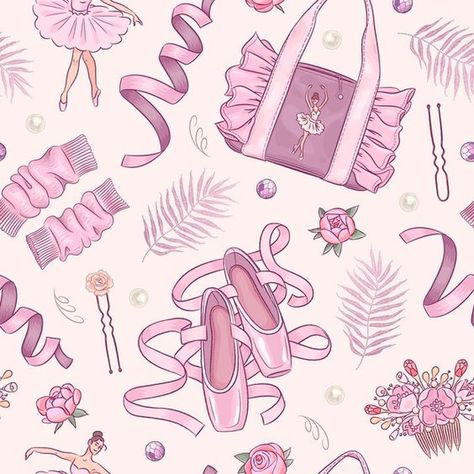 Ballet Pattern, Ballerina Party Decorations, Ballet Illustration, Ballerina Theme, Ballerina Princess, Ballet Kids, Ballerina Party, Ballet School, Ballet Fashion