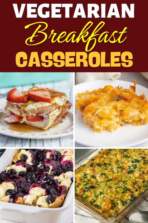 These vegetarian breakfast casseroles are guaranteed crowd-pleasers! From hash brown to eggs to French toast, these incredible recipes are bound to be hits! Vegetarian Brunch Casserole, Easy Vegetarian Casseroles, Veggie Breakfast Casserole, Vegetarian Brunch Recipes, Sweet Potato Breakfast Casserole, Casseroles Easy, Brunch Egg Dishes, Hash Brown Breakfast Casserole, Vegetarian Casserole Recipes