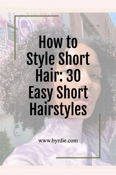 Fixing Short Hair, Easy Short Hairstyles, How To Style Short Hair, Short Layered Bob Haircuts, Short Bob Styles, Short Hair Up, Style Short Hair, Chic Short Hair, Bob Haircut Curly