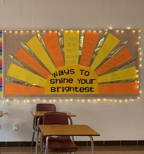 Summer Themed Classroom Bulletin Boards | Nyla's Crafty Teaching Shine Bright Bulletin Board, Summer Bulletin Board, Creative Bulletin Boards, Classroom Clock, Summer Bulletin Boards, Themed Classroom, Classroom Bulletin Boards, Summer Theme, School Themes