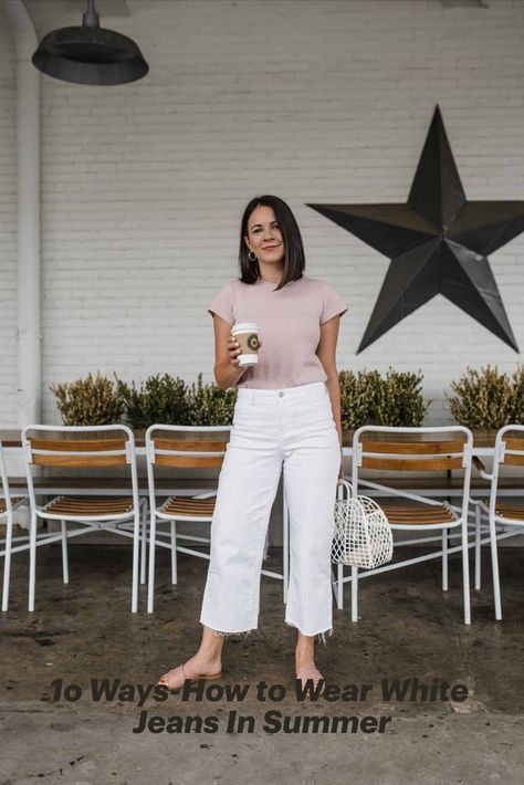 1o Ways-How to Wear White Jeans In Summer
open the link below White Denim Outfit, Cropped Pants Outfit, Cropped Jeans Outfit, White Wide Leg Jeans, Wide Leg Jeans Outfit, White Pants Outfit, White Jeans Outfit, Leg Pants Outfit, Jeans Outfit Summer