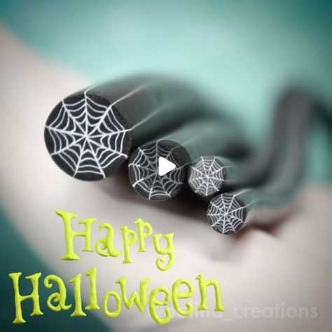 DIY Polymer Clay Jewelry on Instagram: "Boo!👋🏻 This is my old video tutorial on how to make polymer clay spiderweb canes! 😉🕸🕸🕸  . . . . . . . . . #polinacreations #polymerclay #handmade #clay #fimo #art #polymerclayart #clayart #polymerclayartist #handmadejewelry #polymer #sculpey #miniature #diytutorial #polymerclaycreations #sculpture #polymerclayearrings #spiderweb #polymerclayjewelry #fimoclay #earrings #kawaii #fimocreations #diy #craft #polymerclaytutorial #polymerclaycanes #fimoart #claycreations #halloween" Halloween Polymer Clay Canes, Polymer Clay Halloween Miniatures Diy, Fimo Halloween Ideas, Polymer Clay Halloween Earrings, Halloween Polymer Clay Ideas, Polymer Halloween, Fimo Halloween, Halloween Polymer Clay, Fimo Art