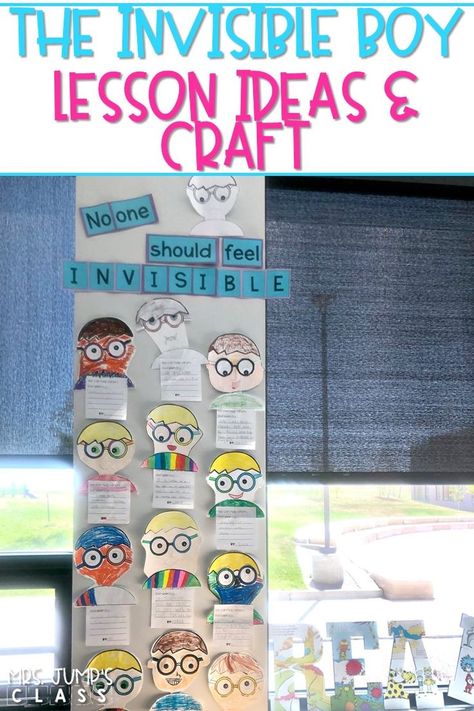 The Invisible Boy read aloud. Reading comprehension lesson plans with student response activities. Vocabulary, grammar, sentence study, and a craft, too! #theinvisibleboy #readaloud #readinglessonplans #engagingreaders Boy Craft Ideas, Comprehension Lesson Plans, Boy Craft, Science Videos For Kids, The Invisible Boy, Read Aloud Activities, Reading Comprehension Lessons, Reading Lesson Plans, Kindness Activities