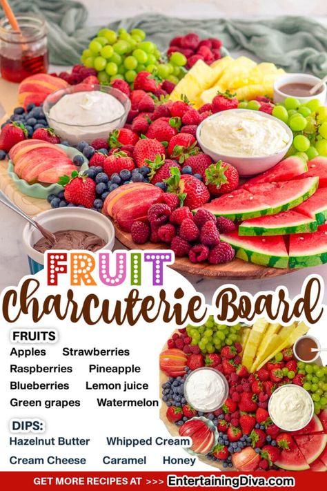 Fruit Charcuterie Board, Fruit Charcuterie, Fruit Kabob, Charcuterie Party, Fruit Board, Charcuterie Board Meats, Fruit Dips Recipes, Fruit Platter Designs, Jello Shot