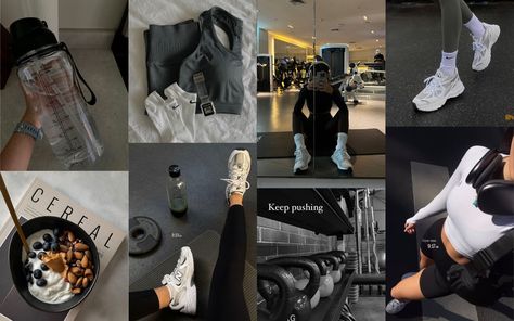 Gym Aesthetic Macbook wallpaper Gym Cover Photos Facebook, Gym Aesthetic Desktop Wallpaper, Workout Aesthetic Landscape, Workout Aesthetic Notion Cover, Fitness Aesthetic Collage, Workout Collage Wallpaper, Gym Laptop Wallpaper, Fitness Aesthetic Wallpaper Desktop, Gym Inspo Wallpaper