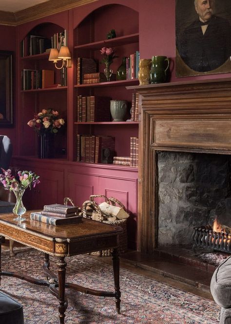 Burgundy Living Room, Leeds Castle, English Interior, Property Design, Stately Home, Luxury Accommodation, Interior Photography, Reception Rooms, House Inspo