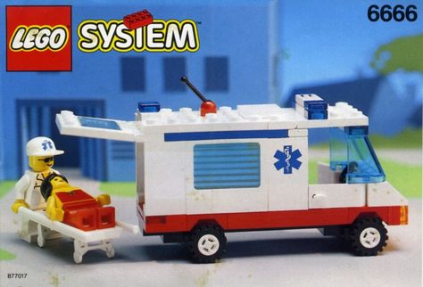 6666-1: Ambulance | Brickset: LEGO set guide and database Lego Ambulance, Old Lego Sets, Lego Wheels, Lego Fire, Lego Boxes, Lego Kits, Lego Club, Lego System, Vintage Lego