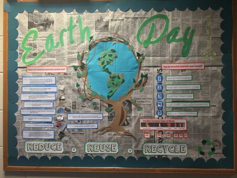 World Environment Day Bulletin Boards, Earth Bulletin Board Ideas, April Ra Bulletin Boards, Earth Day Bulletin Board Ideas, Earth Day Bulletin Board, Environmental Club, High School Bulletin Boards, Science Bulletin Boards, Ra Themes