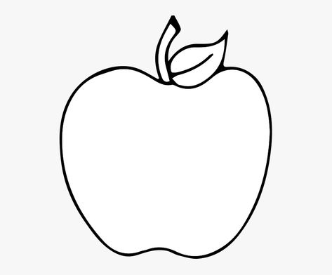 Apple Black And White Drawing, Apple Images Fruit, Apple Images Art, Clip Art Apple, Apple Pictures Drawing, Apple Line Drawing, How To Draw Apple, How To Draw An Apple, Apple Drawing Kids