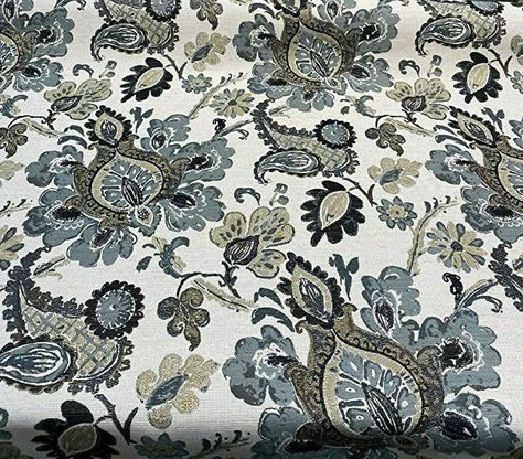 Amazon.com: Ambra Floral Smoke Chenille Swavelle Mill Creek Upholstery Fabric By The Yard : Arts, Crafts & Sewing Jacobean Fabric, Fabric Navy, Tassel Curtains, Roll Forming, Mill Creek, Apartment Decorating, Colorful Heart, Navy Floral, Green Fabric