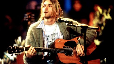 kurt cobain nirvana mtv unplugged #1080P #wallpaper #hdwallpaper #desktop Kurt Cobain, Nirvana, Guitar