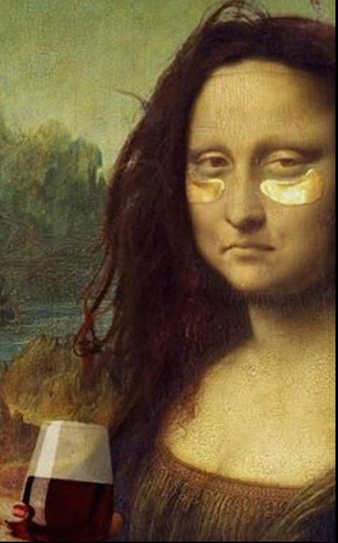 Taste the good life this weekend🥂 #cheerstotheweekend #midlifeinspirations #emptynest Collage Des Photos, Art Jokes, Art Parody, Arte Pop, Funny Art, Mood Pics, العناية بالبشرة, Mona Lisa, Phone Wallpaper