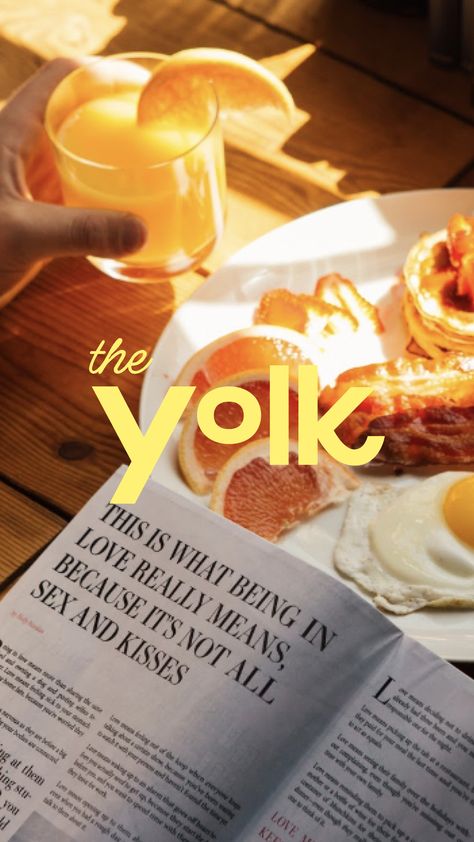 The Yolk restaurant branding Graphic Design For Restaurants, Brunch Branding Design, Fast Casual Restaurant Branding, Breakfast Restaurant Branding, Brunch Design Graphic, Healthy Restaurant Branding, Brunch Branding, Self Branding Graphic Design, Brunch Restaurant Design