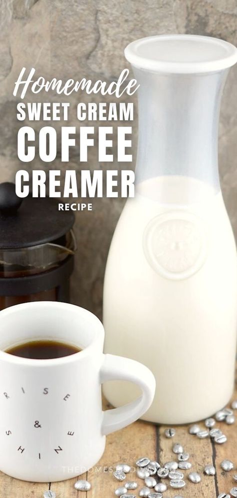 homemade vanilla sweet cream coffee creamer recipe Homemade Sweet Cream Coffee Creamer, Sweet Cream Coffee Creamer Recipe, Easy Coffee Creamer Recipe, Homemade Sweet Cream, Sweet Cream Coffee Creamer, Homemade Creamer, Homemade Coffee Creamer Recipe, Diy Coffee Creamer, Vanilla Coffee Creamer