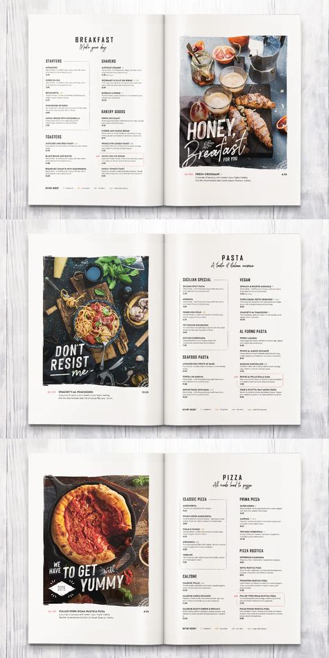 Photo Menu Design Food, Booklet Menu Design, Restaurant Menu Designs, Vegan Menu Design, Restaurant Menu Design Layout, Menu Design Ideas Restaurant, Food Menu Design Layout, Food Menu Layout, Best Menu Design