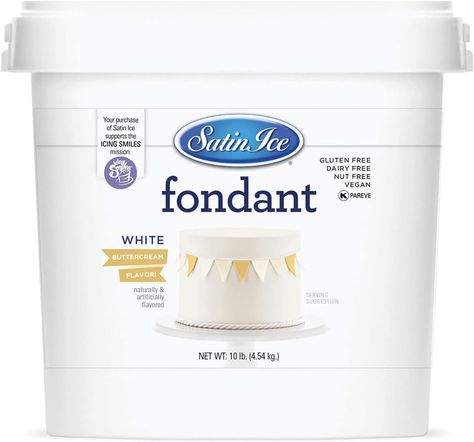 Brand Satin Ice Number of Items 1 Flavour Buttercream Item weight 4.54 Kilograms Age range (description) Adult About this item EASY – Only water and butter needed to whip up an irresistible frosting VERSATILE – Adjustable consistency for all decorating styles CUSTOMIZABLE – Bright-white base and vanilla taste compatible with added colors and flavors CLASSIC – Trusted by beginner and professional bakers HIGH QUALITY – Made in America using only the highest quality ingredients Affiliate link Borders Flowers, Ice Roll, Satin Ice Fondant, Buttercream Fondant, White Buttercream, Rolling Fondant, Frozen Fruits, Fondant Icing, Special Occasion Cakes