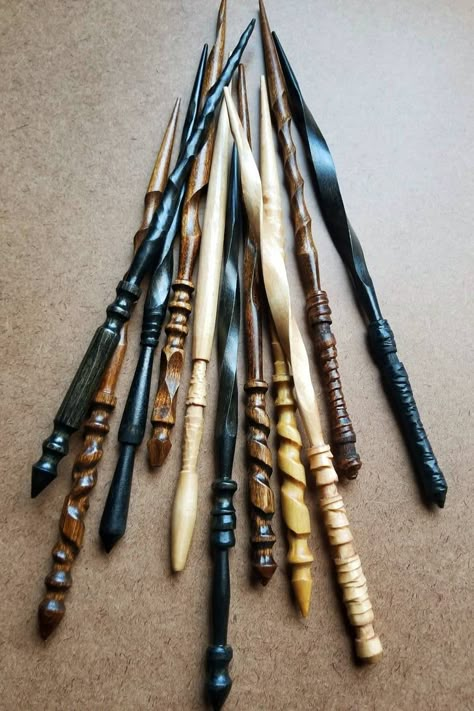 Etsy's Custom Harry Potter Wands Are Riddikulusly Affordable Custom Wands, Wiccan Wands, Custom Harry Potter, Wand Woods, Wand Magic, Wooden Wand, Festa Harry Potter, Wizard Wand, Magic Wands