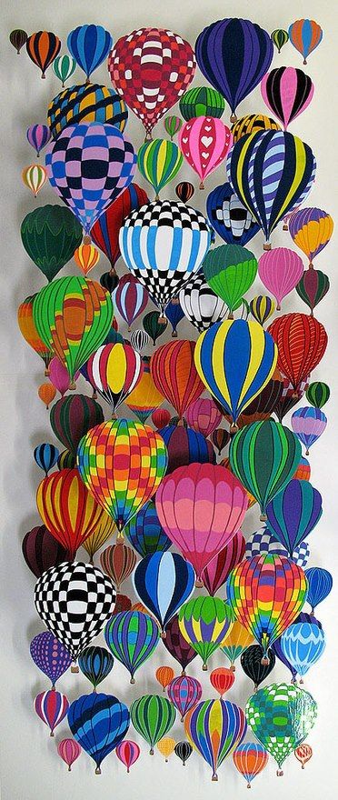 Hot Air Balloons, Air Balloons, Hot Air, The Wall, Voyage, Balloons, Wall, Art