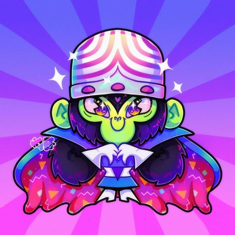 💜☆💚 𝖆𝖘𝖍𝖑𝖊𝖞 💚☆💜 on Instagram: “🌈 Villian Sweetheart; Mojo Jojo 💚💘 A September patreon early access sticker! Check out my Patreon if you're interested in Big, early bird…” Rainbow Character, Cute Kawaii Art, Super Nana, Mojo Jojo, Powerpuff Girls Wallpaper, Kitty Cartoon, Hello Kitty Cartoon, 90s Cartoons, Early Bird