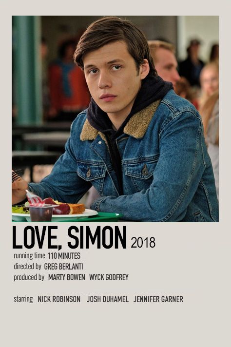 minimalistic polaroid poster made by @wcnderlcnd (me) Love Simon Movie, Polaroid Movie Poster, Queer Cinema, Indie Movie Posters, I Love Simon, Most Paused Movie Scenes, Movie Wall, Iconic Movie Posters, Love Simon