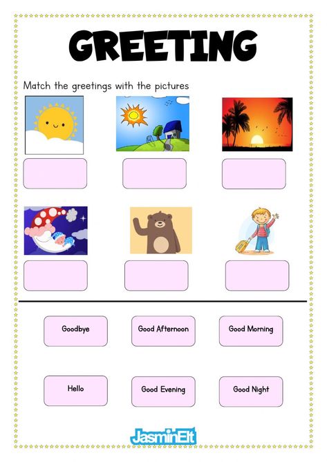 Greetings online worksheet for Grade 3. You can do the exercises online or download the worksheet as pdf. Polite Greetings Worksheet, Greeting Worksheet English, Greeting Worksheet For Kids, Greetings Worksheets For Kindergarten, My Classroom Worksheets For Kids, Greetings Worksheets For Kids, Greetings Activities For Kids, Greeting Worksheet, Greeting Activities