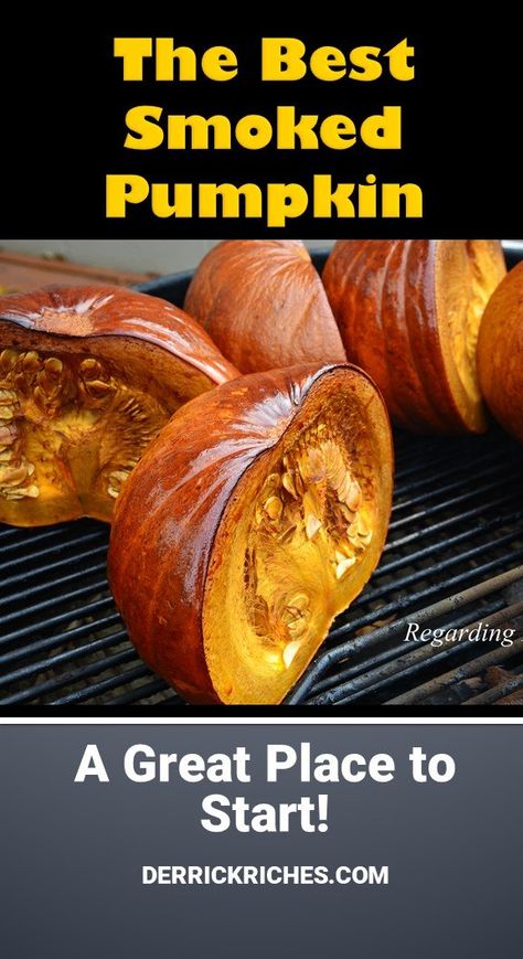 The Best Smoked Pumpkin - Smoked pumpkin is delicious and can be used in a variety of dishes including soups, pasta and pizza sauce, and of course, pumpkin pie. via @derrickriches Smoked Squash Recipes, Smoked Pumpkin Pie, Grilled Pumpkin, Smoked Pumpkin, Ninja Grill, Smoked Vegetables, Smoker Ideas, Smoked Recipes, Vegetarian Grilling