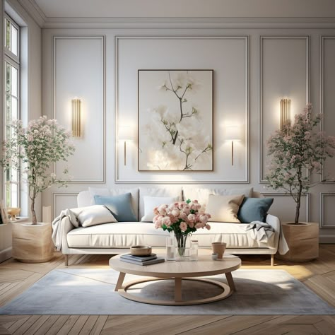 Modern French Style Interior Design, French Style Living Room Decor Modern, Modern Parisian Style Home, French Aesthetic Interior Design, French Contemporary Interior Design, Upscale Interior Design, Minimalistic Home Interior Design, Paris House Interior, Interior Design French Modern