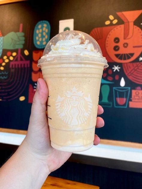 This Starbucks Secret Menu Pumpkin Pie Frappuccino Will Help You Start The Fall Season Off Right Starbucks Halloween Drinks, Vanilla Frappuccino, Frappuccino Starbucks, Cinnamon Dolce Syrup, Cinnamon Dolce Latte, Secret Starbucks Drinks, Pumpkin Juice, Secret Menu Items, Starbucks Secret Menu Drinks