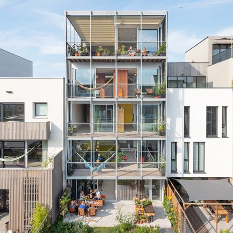 Seven clever co-living projects featured in All Together Now book Architectural Facade, Urban House, Multigenerational Living, Co Housing, Sports Hall, Amsterdam Houses, Apartment Architecture, Storey Homes, City House