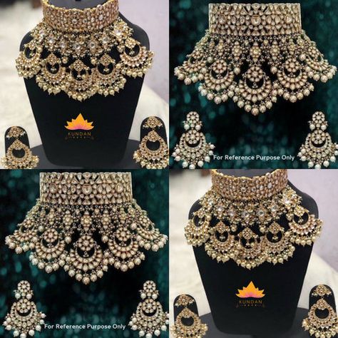 Bridal Kundan Jewellery, Kundan Jewellery Bridal, Kundan Jewellery Set, Indian Jewelry Earrings, Indian Bridal Jewelry Sets, Bridal Jewellery Design, Easy Jewelry, Jewelry Set Design, Bridal Choker