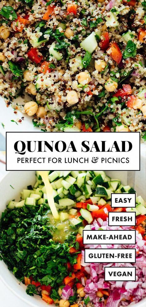 Best Quinoa Salad Recipes, Healthy Quinoa Salad, Salad Quinoa, Quinoa Salad Recipe, Healthy Quinoa, Resep Salad, Breakfast And Brunch, Resep Diet, Quinoa Healthy