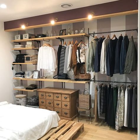 Studio House, Open Wardrobe, Closet Design Layout, Closet Renovation, Open Closet, Wardrobe Room, Closet Remodel, Closet Decor, Diy Apartment Decor