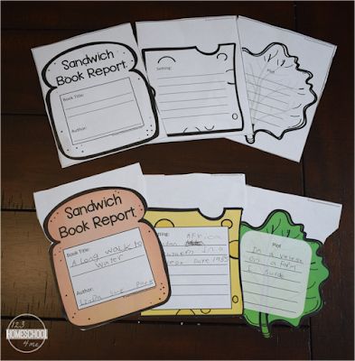 FUN Sandwich Book Report Printable Book Report First Grade, Book Reports 2nd Grade, Sandwich Book Report Template Free, Book Report 2nd Grade, Book Reports For First Grade, Book Reports For 3rd Grade, 3rd Grade Book Report Ideas, Creative Book Report Ideas Elementary, Book Projects Elementary