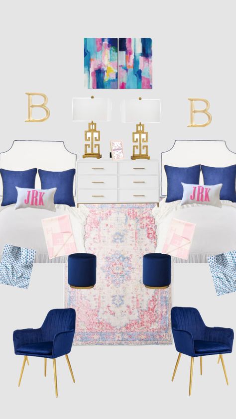 #homedecor #dorm #dorminspo Suite Dorm Room Ideas, Cute Dorm Ideas, Pretty Dorm Room, Sorority Room, Pink Dorm Rooms, College Dorm Room Inspiration, Preppy Dorm Room, Dream Dorm Room, Dorm Room Styles